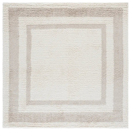 Safavieh Gemma Shag 6'-7" x 6'-7" Rug in Ivory / Beige