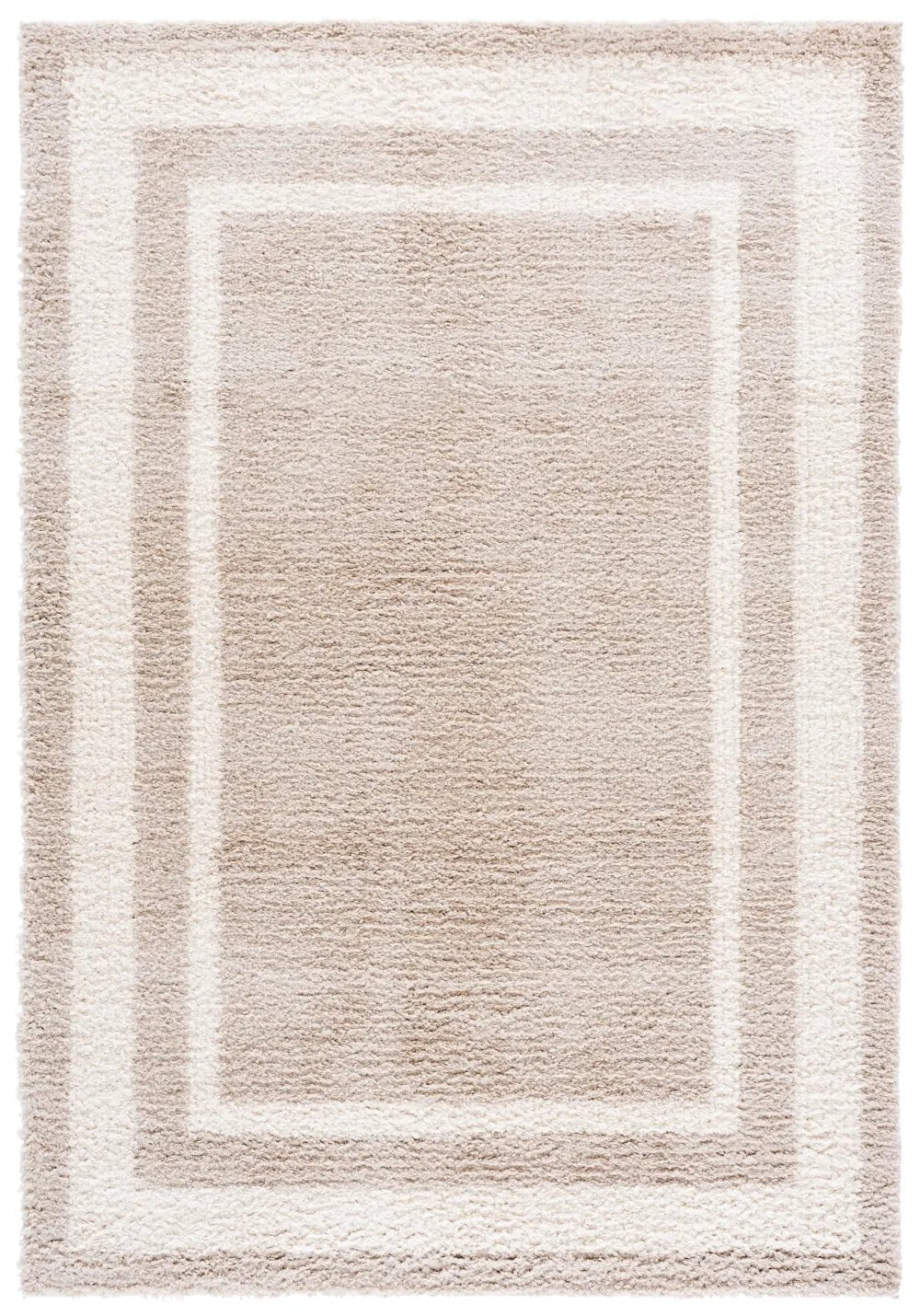 Safavieh Gemma Shag 5'-3" x 7'-6" Rug in Beige / Ivory