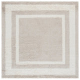 Safavieh Gemma Shag 6'-7" x 6'-7" Rug in Beige / Ivory
