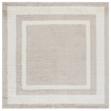 Safavieh Gemma Shag 6'-7" x 6'-7" Rug in Beige / Ivory