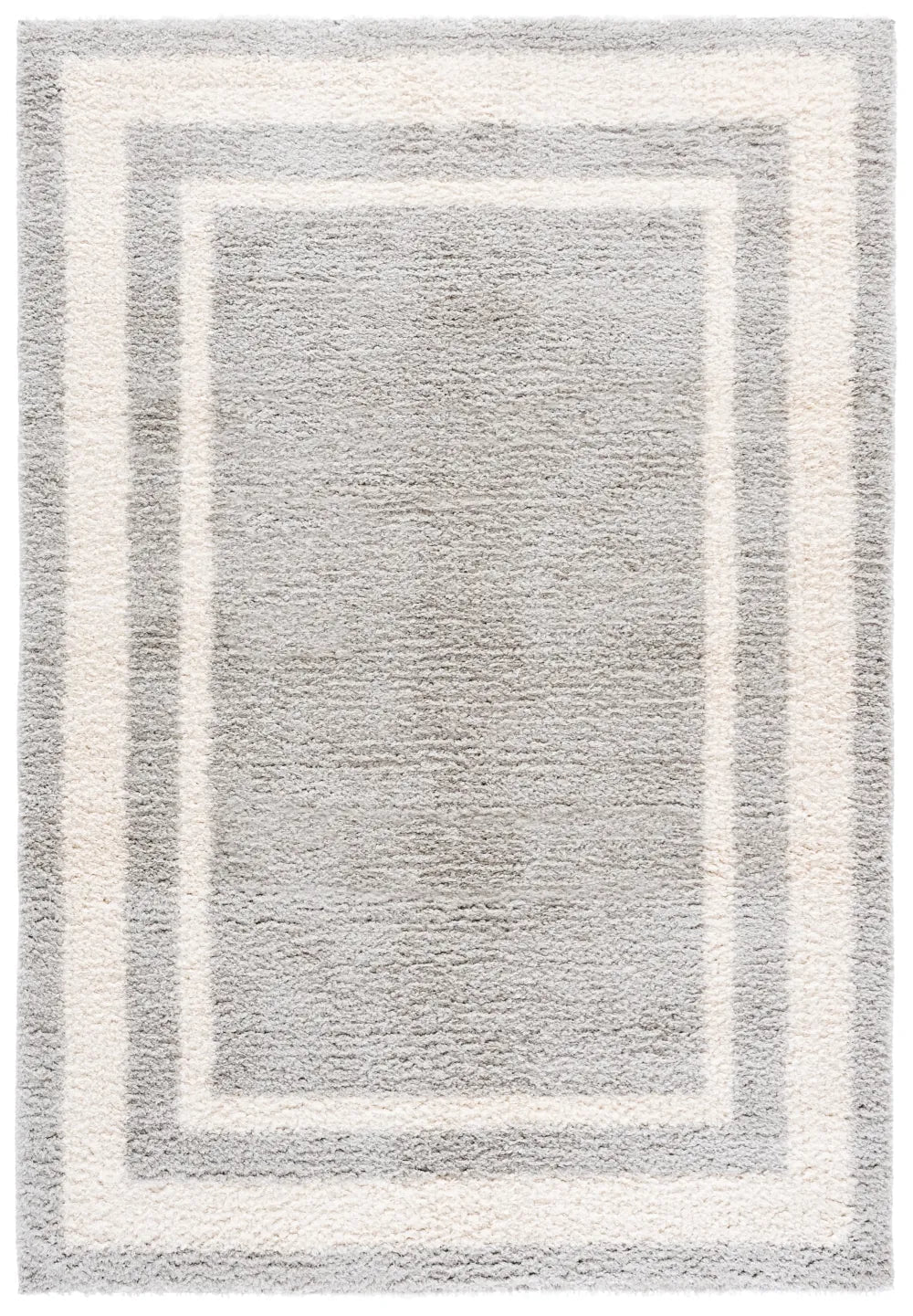 Safavieh Gemma Shag 5'-3" x 7'-6" Rug in Grey / Ivory