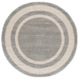 Safavieh Gemma Shag 6'-7" x 6'-7" Rug in Grey / Ivory