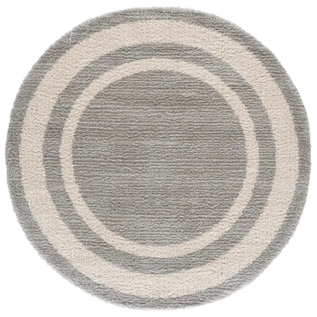 Safavieh Gemma Shag 6'-7" x 6'-7" Rug in Grey / Ivory