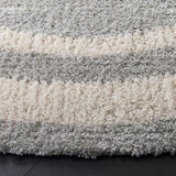 Safavieh Gemma Shag 6'-7" x 6'-7" Rug in Grey / Ivory