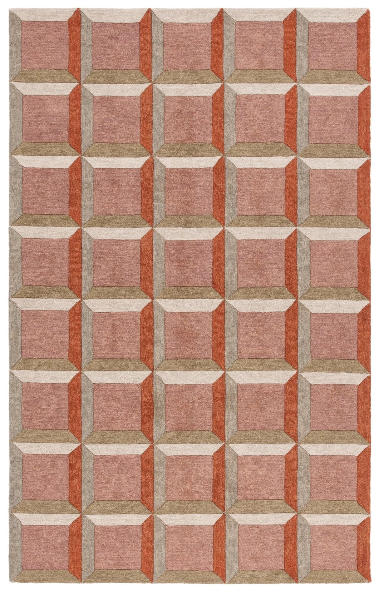 Safavieh Genre Gre101U Pink/Beige Rug - Safavieh - gre101u - 3