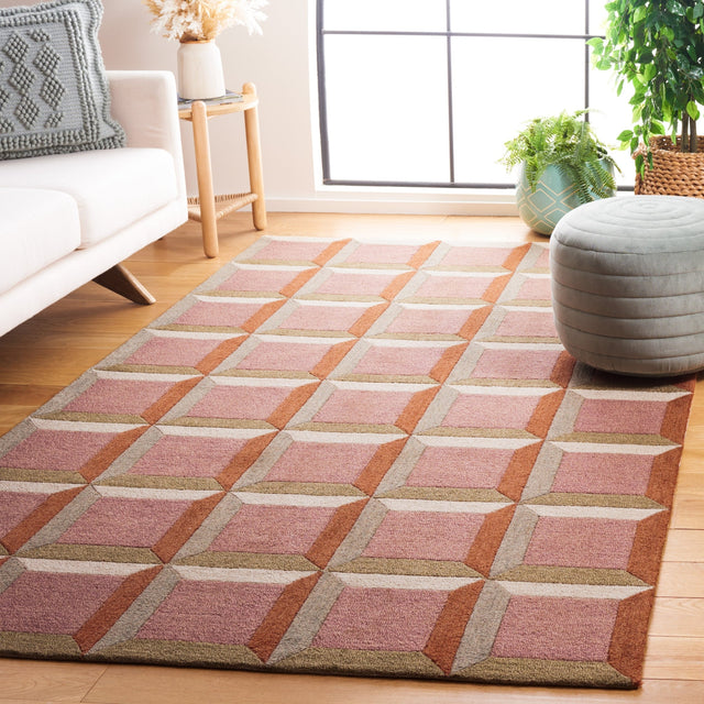 Safavieh Genre Gre101U Pink/Beige Rug - Safavieh - gre101u - 3