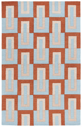 Safavieh Genre Gre102M Light Blue/Rust Rug - Safavieh - gre102m - 3