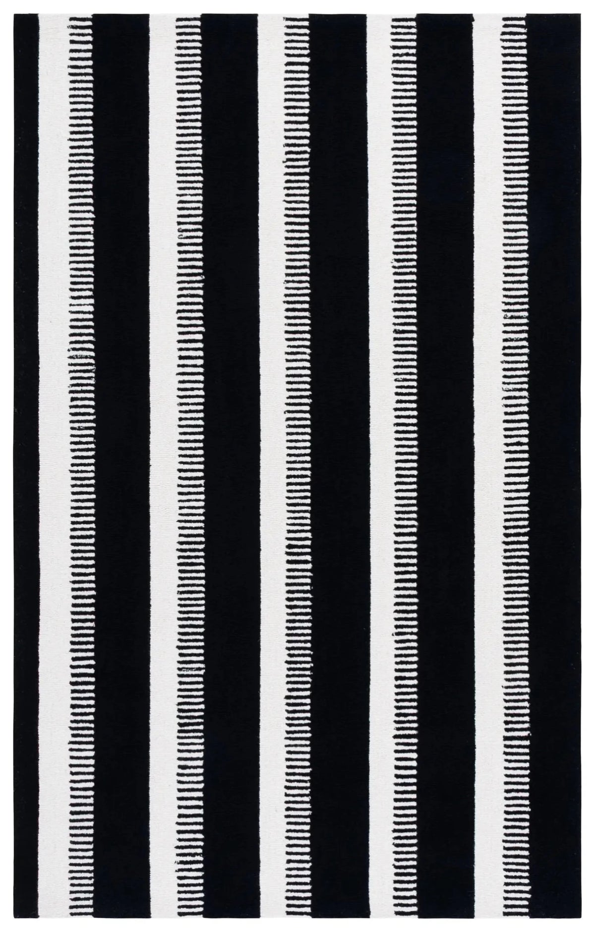 Safavieh Genre 4'-0" x 6'-0" Rug in Black / Ivory