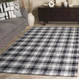 Safavieh Genre 4'-0" x 6'-0" Rug in Black / Ivory