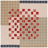 Safavieh Genre 5'-0" x 5'-0" Rug in Grey / Red