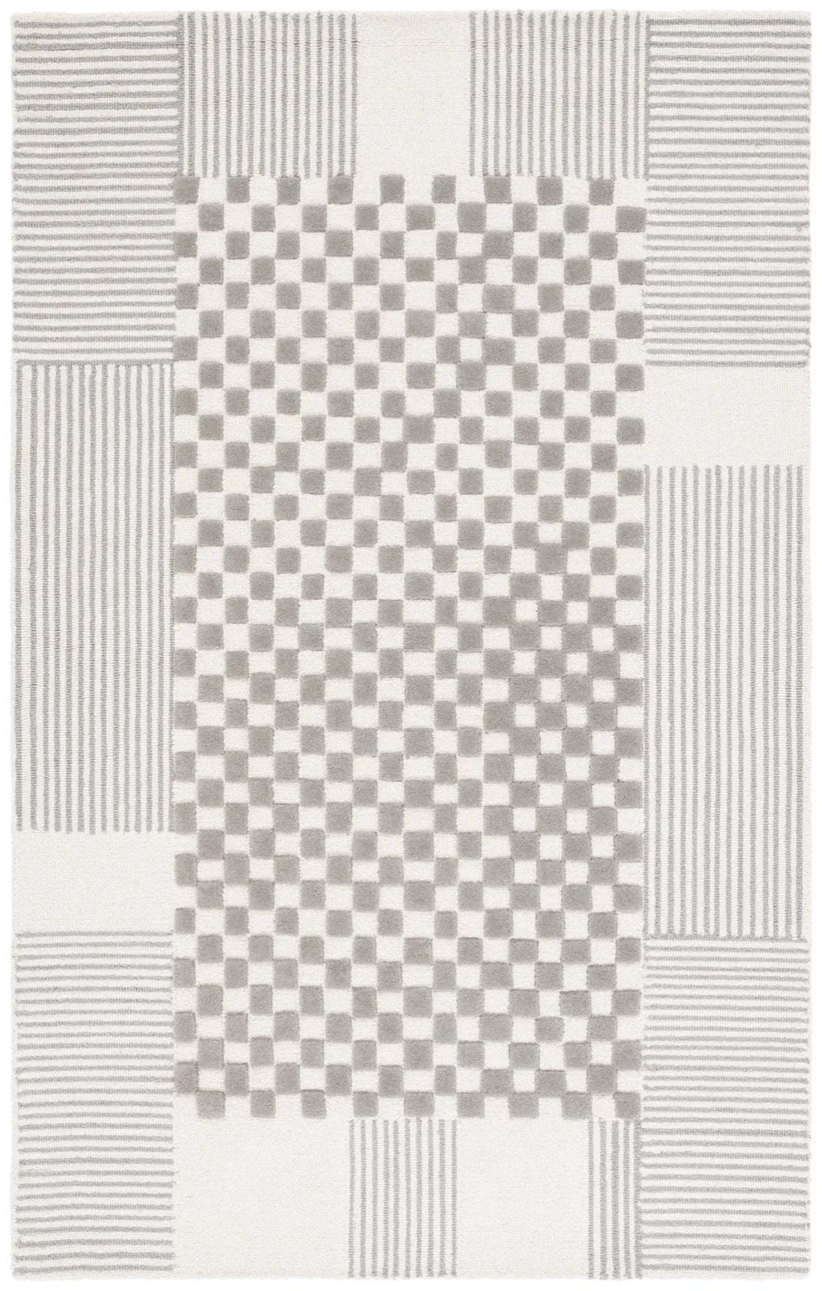 Safavieh Genre 4'-0" x 6'-0" Rug in Grey / Ivory