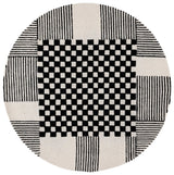 Safavieh Genre 6'-0" x 6'-0" Rug in Black / Ivory