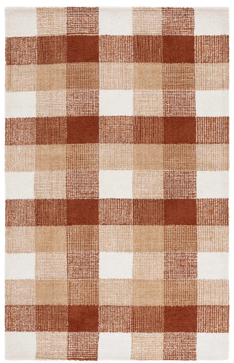 Safavieh Genre 4'-0" x 6'-0" Rug in Ivory / Rust