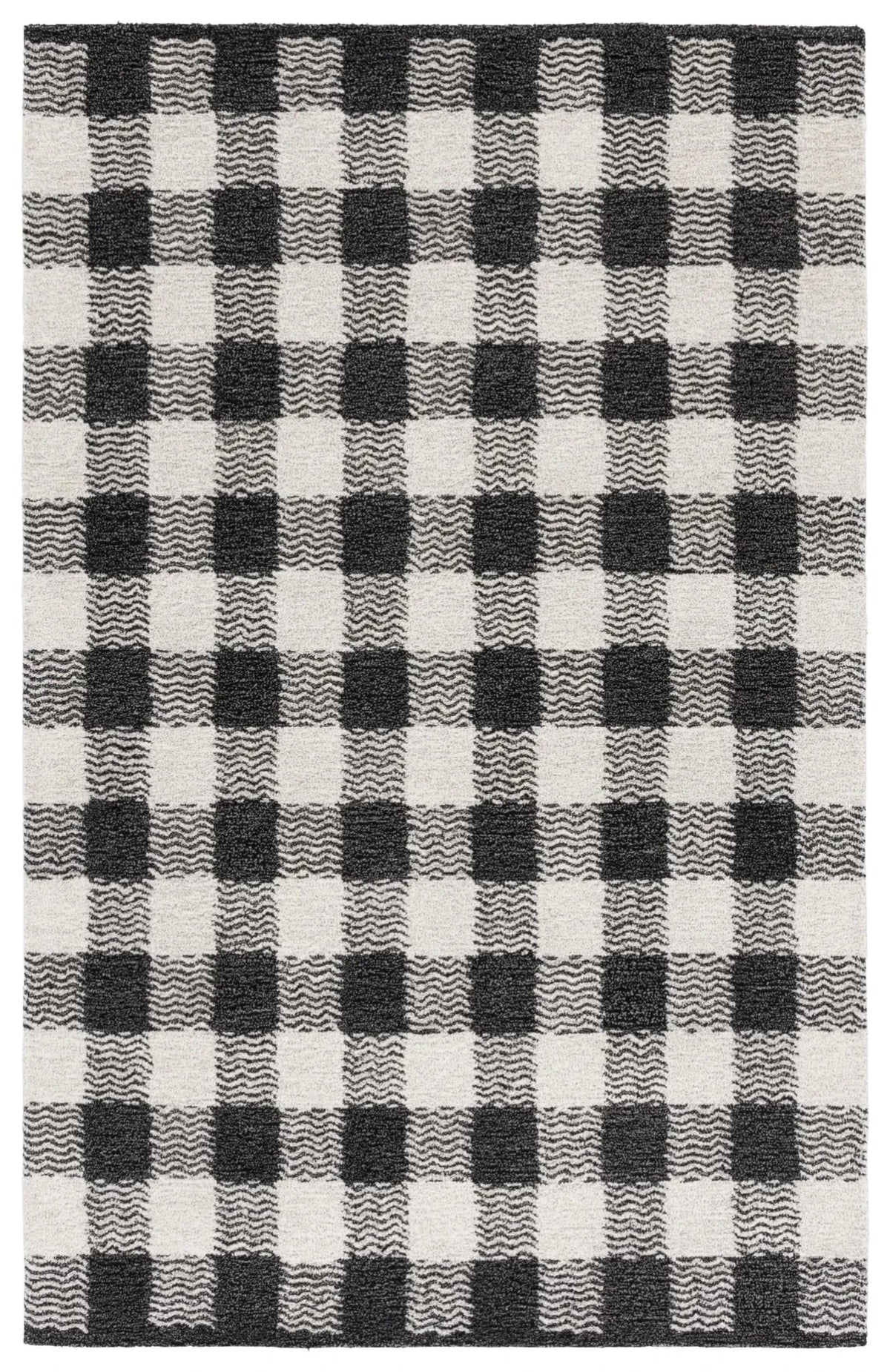 Safavieh Genre 4'-0" x 6'-0" Rug in Charcoal / Ivory