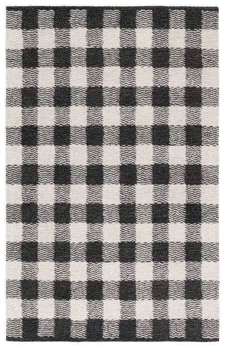 Safavieh Genre 4'-0" x 6'-0" Rug in Charcoal / Ivory