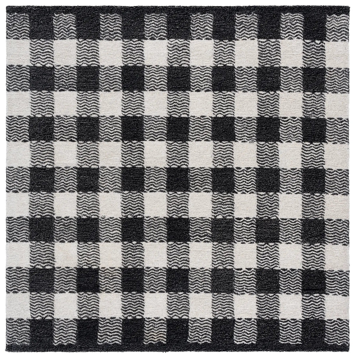 Safavieh Genre 6'-0" x 6'-0" Rug in Charcoal / Ivory