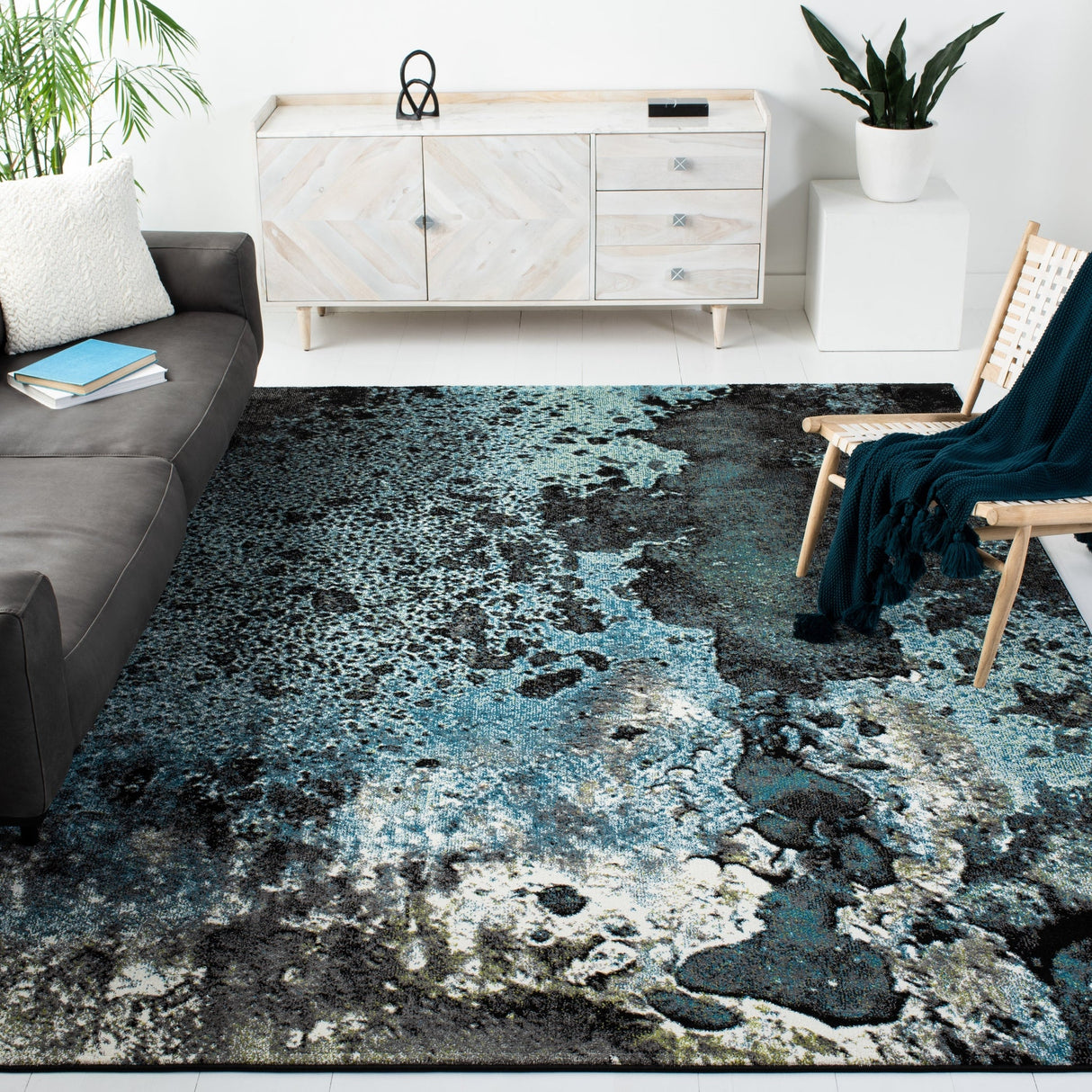 Safavieh Glacier Gla124B Blue/Multi Rug - Safavieh - gla124b - 24