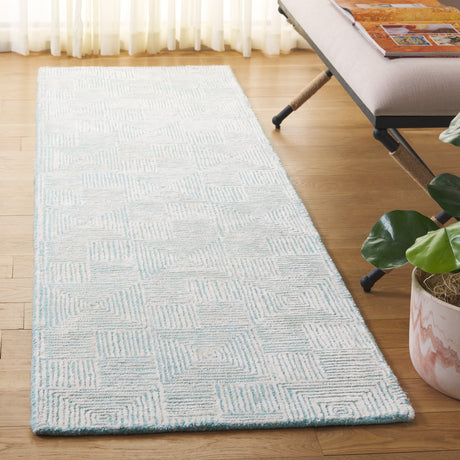 Safavieh Glamour Glm401K Ivory/Turquoise Rug - Safavieh - glm401k - 6r