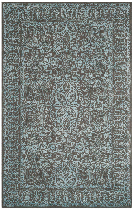 Safavieh Glamour Glm516E Blue / Dark Grey Rugs - Safavieh - glm516e - 2