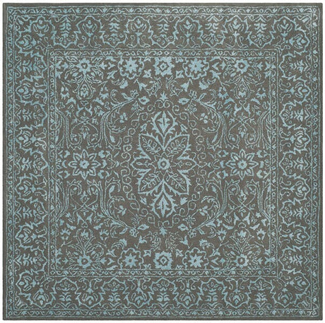 Safavieh Glamour Glm516E Blue / Dark Grey Rugs - Safavieh - glm516e - 6sq