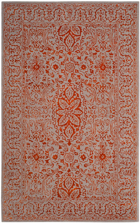 Safavieh Glamour Glm516G Grey / Rust Rugs - Safavieh - glm516g - 3