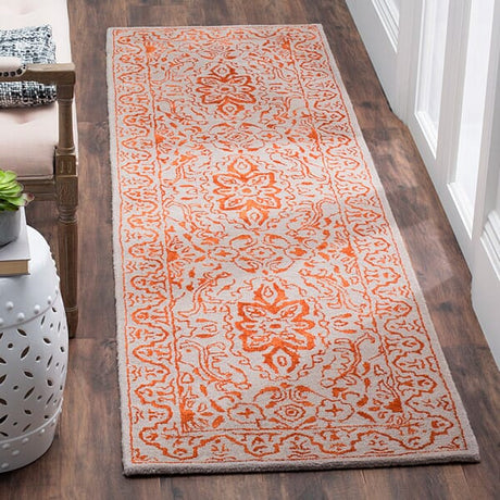 Safavieh Glamour Glm516G Grey / Rust Rugs - Safavieh - glm516g - 3
