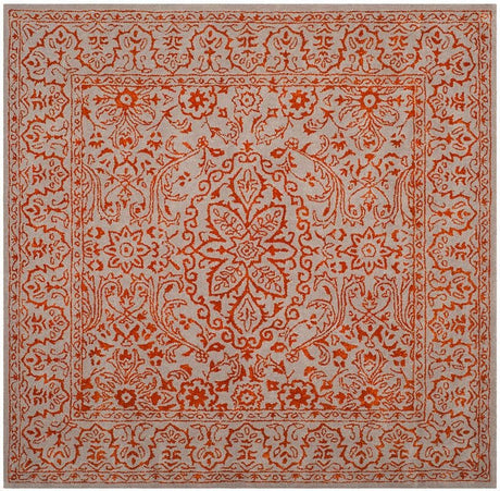 Safavieh Glamour Glm516G Grey / Rust Rugs - Safavieh - glm516g - 6sq