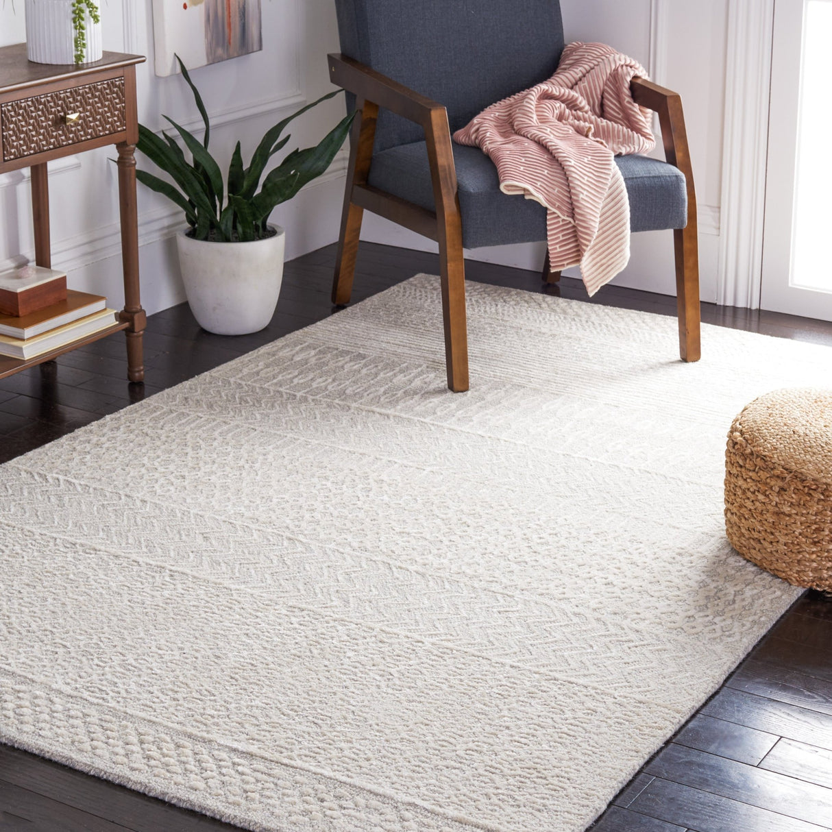 Safavieh Glamour Glm538F Grey/Ivory Rug - Safavieh - glm538f - 3