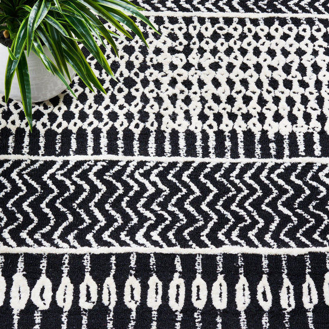 Safavieh Glamour Glm538Z Black/Ivory Rug - Safavieh - glm538z - 6r