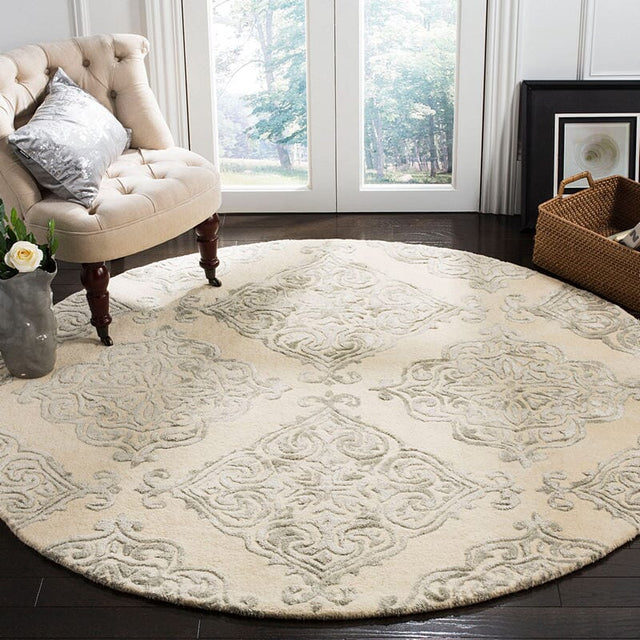 Safavieh Glamour Glm568C Ivory / Silver Rugs - Safavieh - glm568c - 6sq