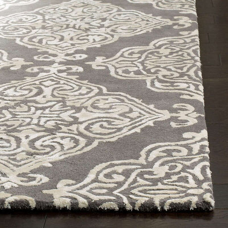 Safavieh Glamour Glm568D Dark Grey / Ivory Rugs - Safavieh - glm568d - 2