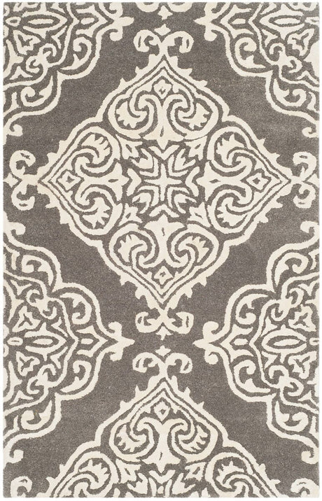 Safavieh Glamour Glm568D Dark Grey / Ivory Rugs - Safavieh - glm568d - 6r