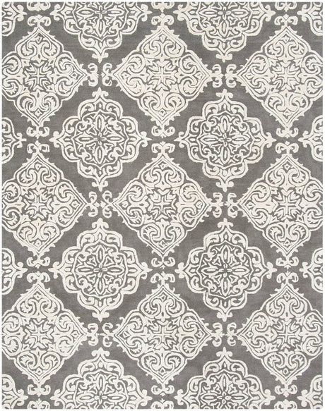 Safavieh Glamour Glm568D Dark Grey / Ivory Rugs - Safavieh - glm568d - 6r