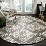 Safavieh Glamour Glm568D Dark Grey / Ivory Rugs - Safavieh - glm568d - 6sq