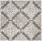 Safavieh Glamour Glm568D Dark Grey / Ivory Rugs - Safavieh - glm568d - 6sq
