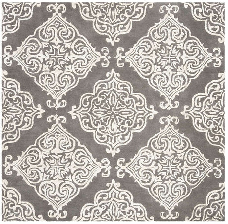 Safavieh Glamour Glm568D Dark Grey / Ivory Rugs - Safavieh - glm568d - 6sq