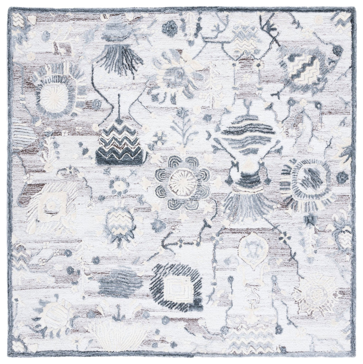 Safavieh Glamour Glm569E Light Brown/Grey Rugs - Safavieh - glm569e - 6sq