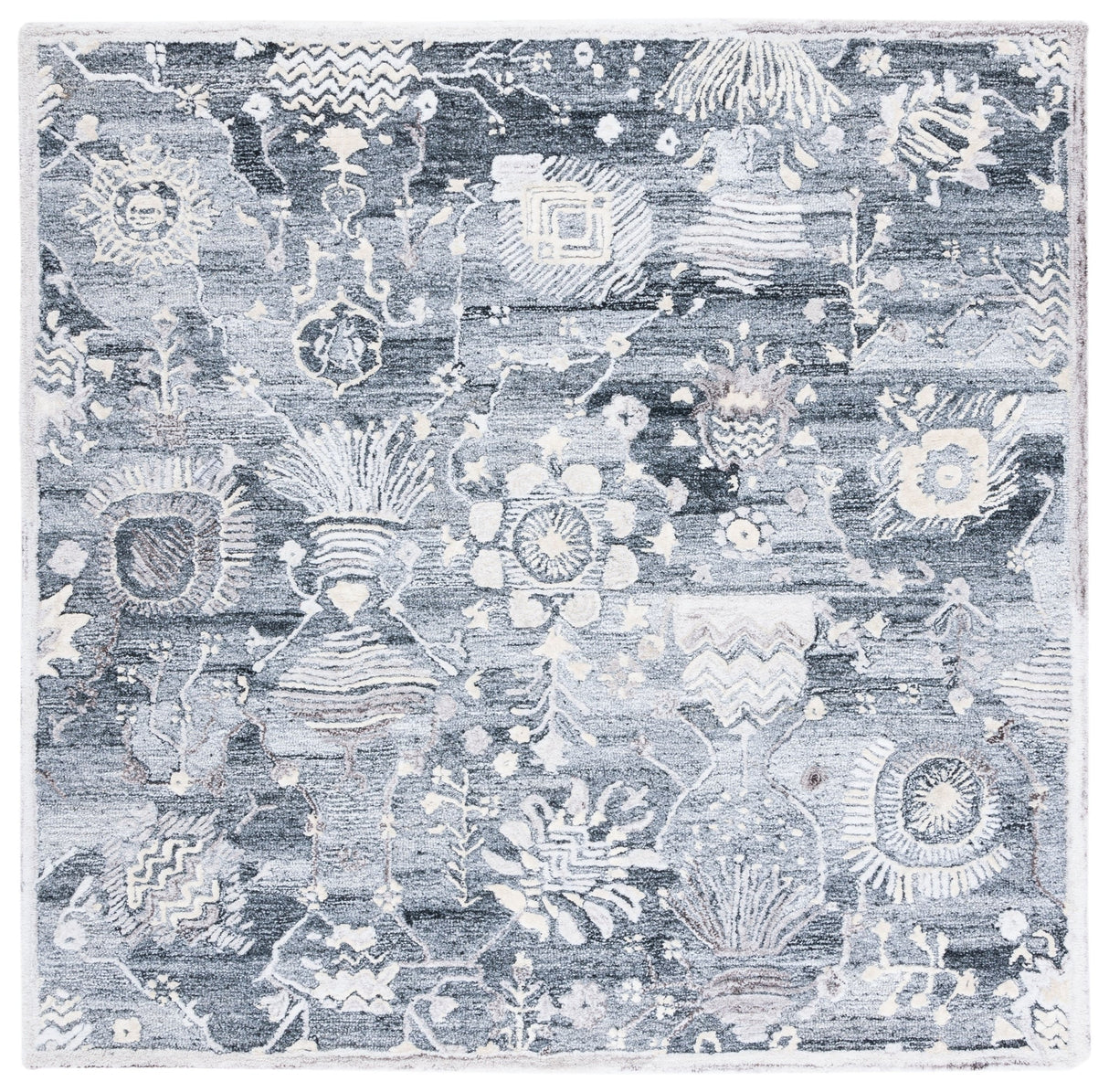 Safavieh Glamour Glm569G Grey/Ivory Rugs - Safavieh - glm569g - 6sq