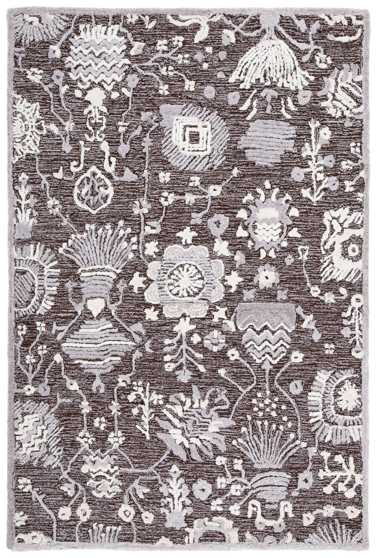 Safavieh Glamour Glm569T Dark Brown/Ivory Rugs - Safavieh - glm569t - 6r