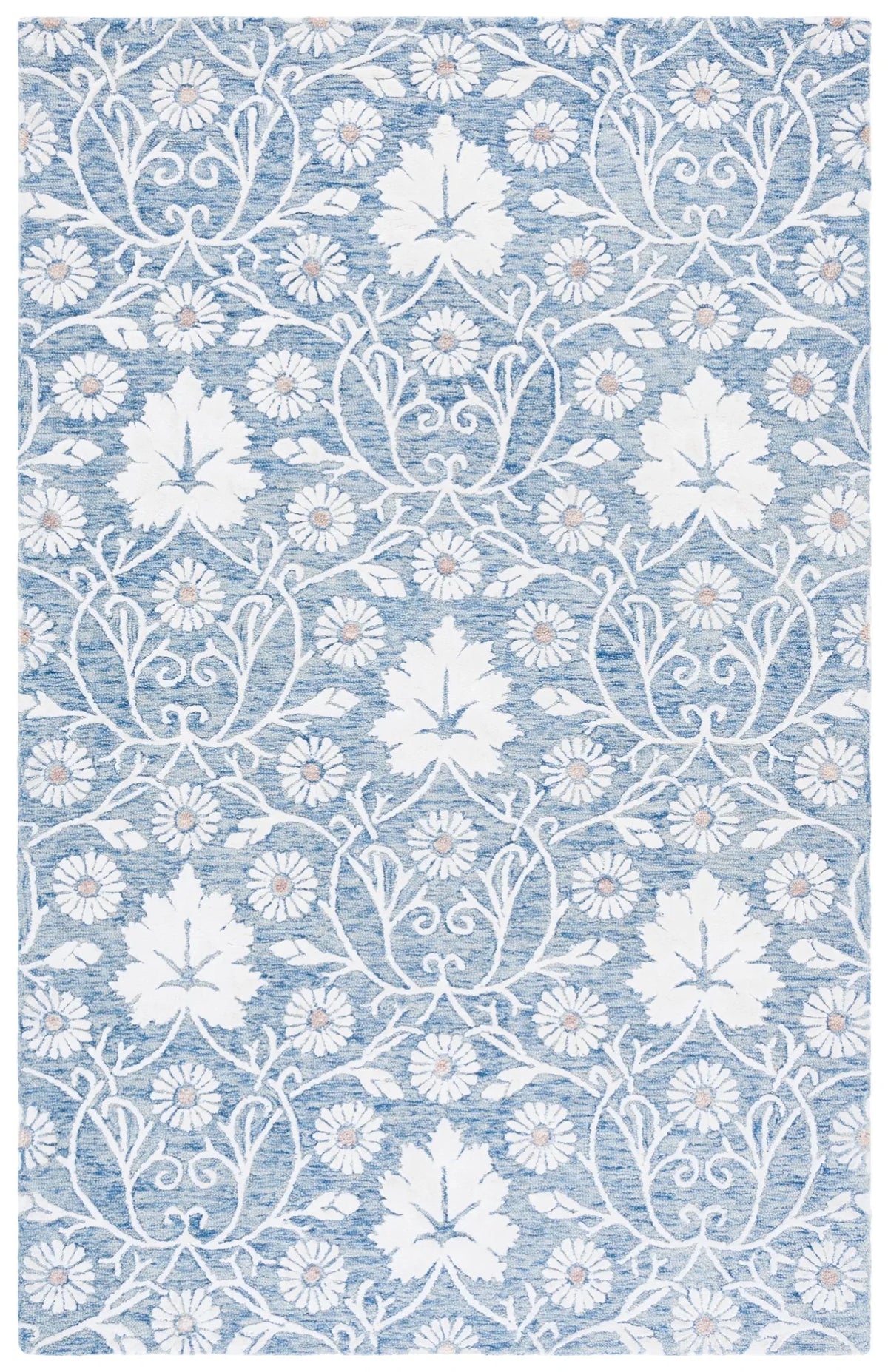 Safavieh Glamour 4'-0" x 6'-0" Rug in Blue / Ivory