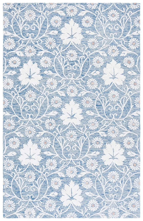 Safavieh Glamour 4'-0" x 6'-0" Rug in Blue / Ivory