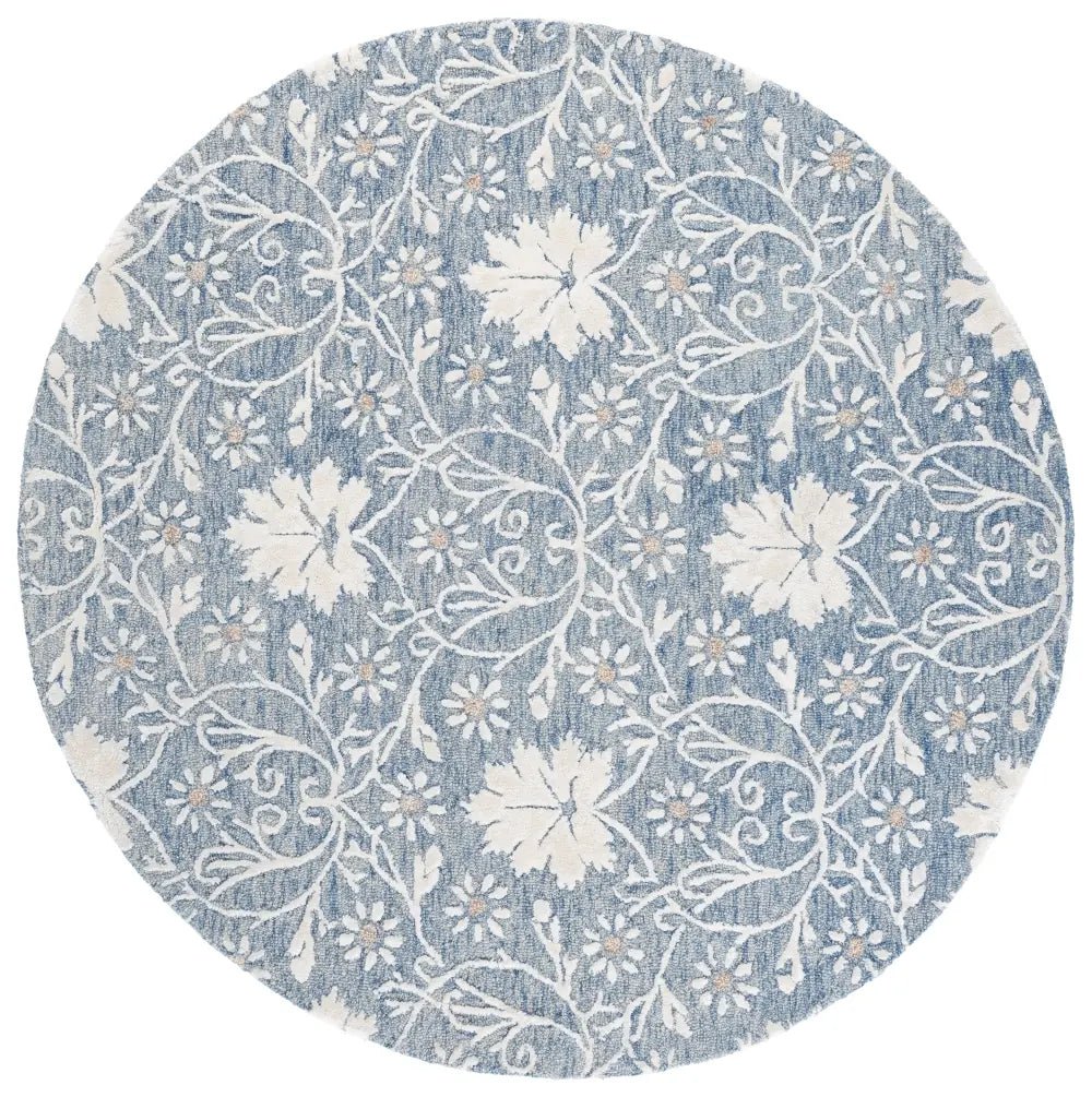 Safavieh Glamour 6'-0" x 6'-0" Rug in Blue / Ivory
