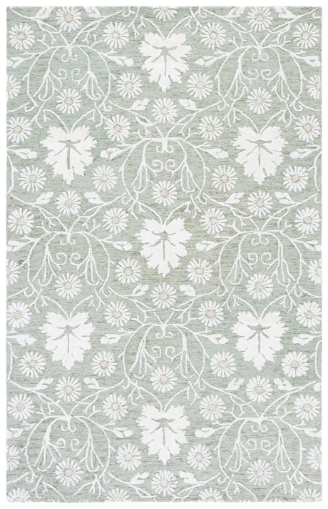 Safavieh Glamour 4'-0" x 6'-0" Rug in Sage / Ivory