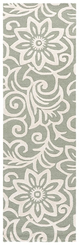 Safavieh Glamour 2'-3" x 8'-0" Rug in Sage Green / Ivory