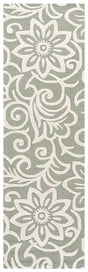 Safavieh Glamour 2'-3" x 8'-0" Rug in Sage Green / Ivory