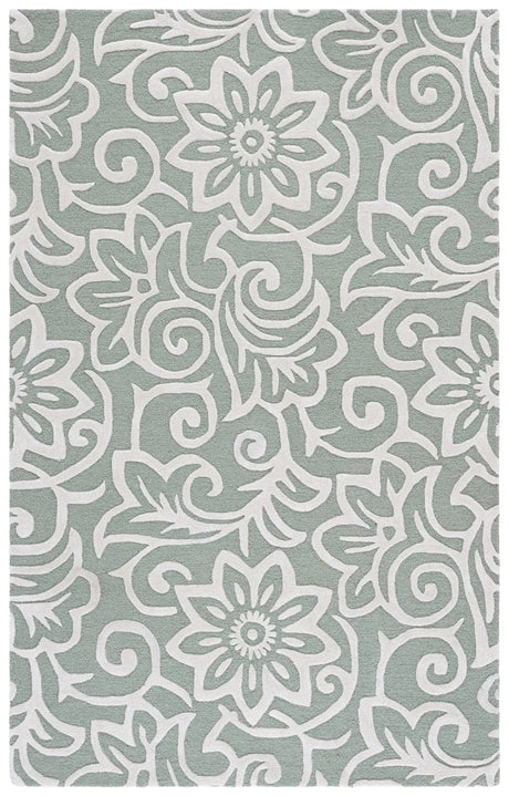 Safavieh Glamour 4'-0" x 6'-0" Rug in Sage Green / Ivory