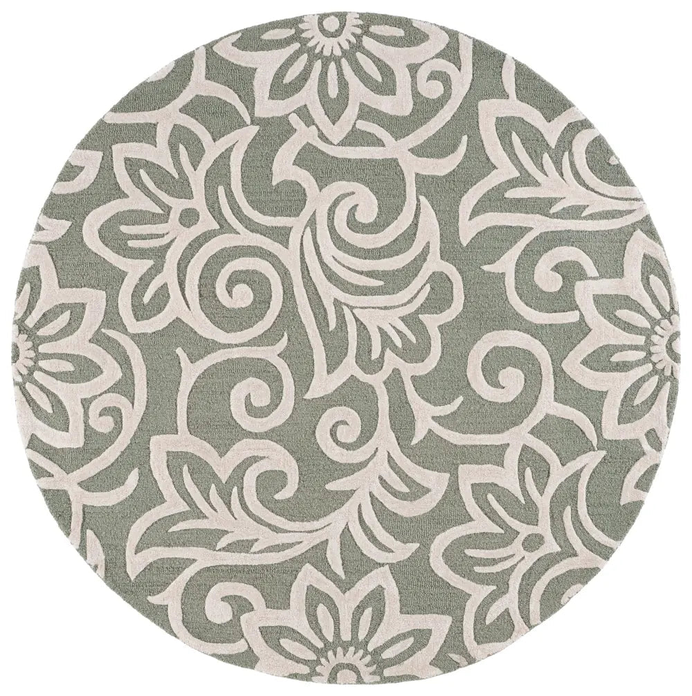 Safavieh Glamour 6'-0" x 6'-0" Rug in Sage Green / Ivory