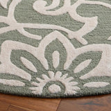 Safavieh Glamour 6'-0" x 6'-0" Rug in Sage Green / Ivory