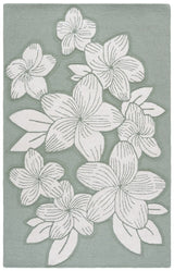 Safavieh Glamour 4'-0" x 6'-0" Rug in Sage Green / Ivory