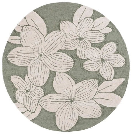Safavieh Glamour 6'-0" x 6'-0" Rug in Sage Green / Ivory